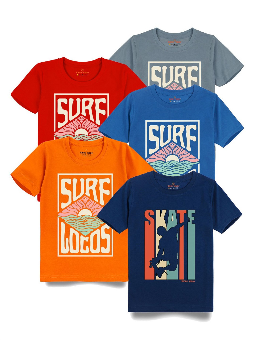 

AUSK Boys 5 Printed Raw Edge T-shirt, Orange