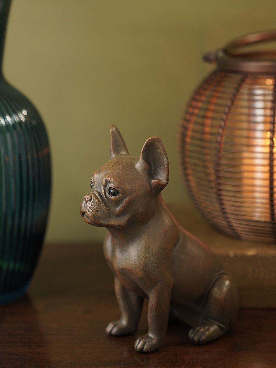 

Pure Home and Living Brown Dog Figurine Showpiece