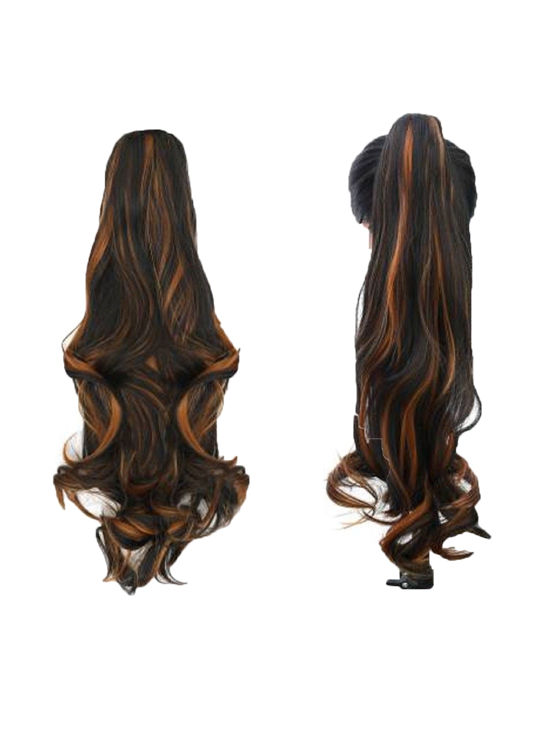 

HAVEREAM Curly Ponytail Hair Extension - Golden highlight, Black