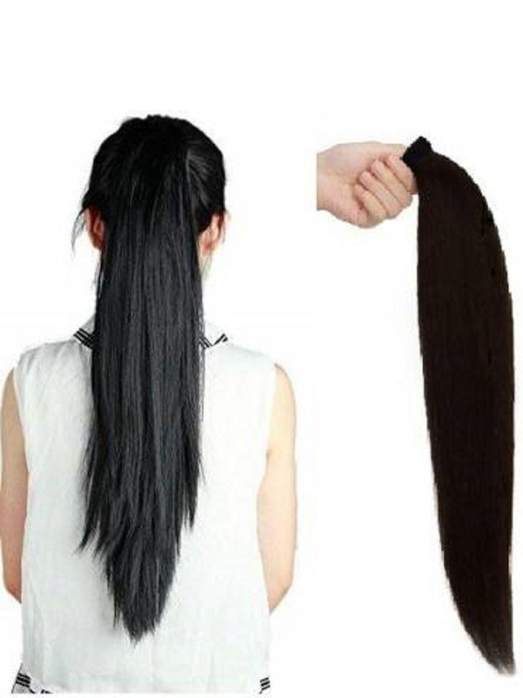 

HAVEREAM Tape-In Ponytail Straight Hair Extension - Black