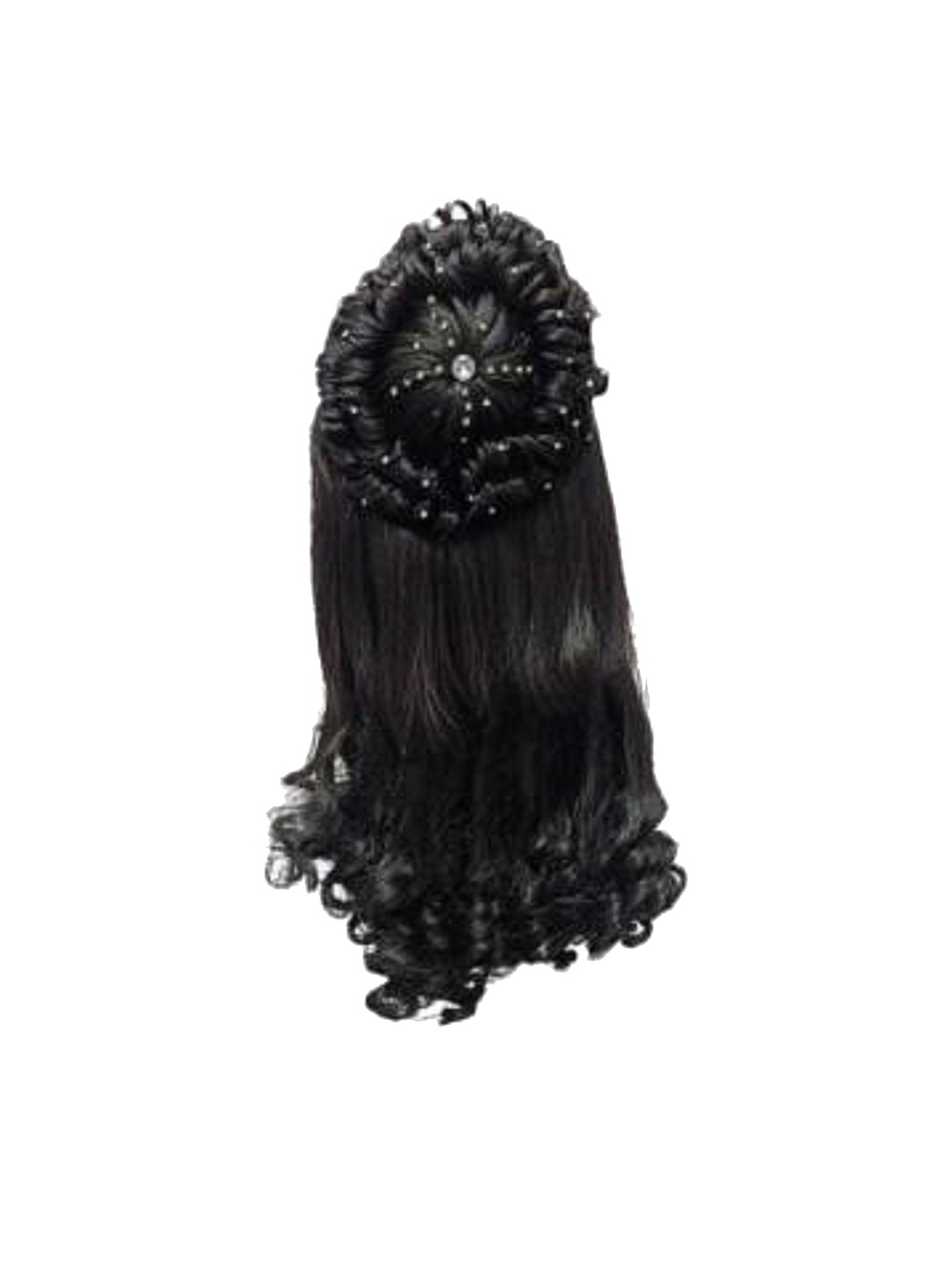 

SHENY Clip In Stone Studded Wavy Hair Extension - Black - 24 Inch