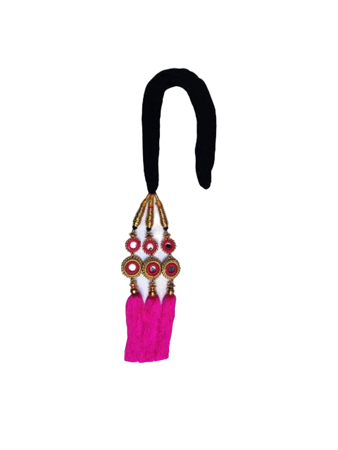 

HAVEREAM Embellished Punjabi Parranda Tassel Accessory, Pink