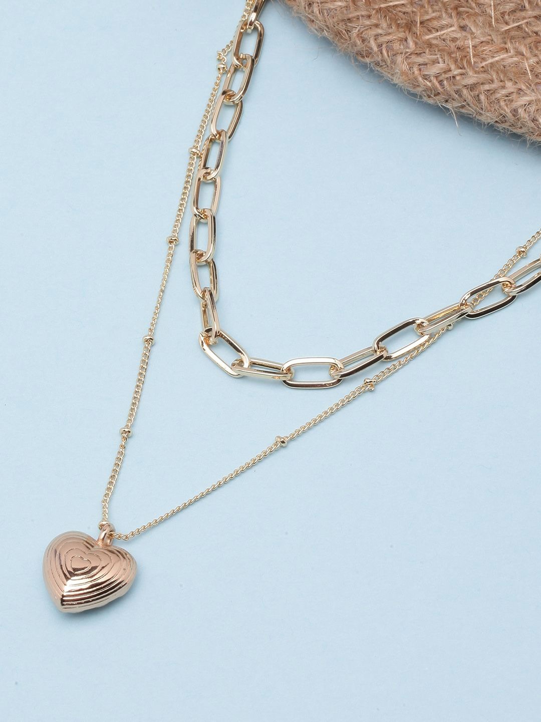 

KPOP Brass Gold-Plated Layered Necklace