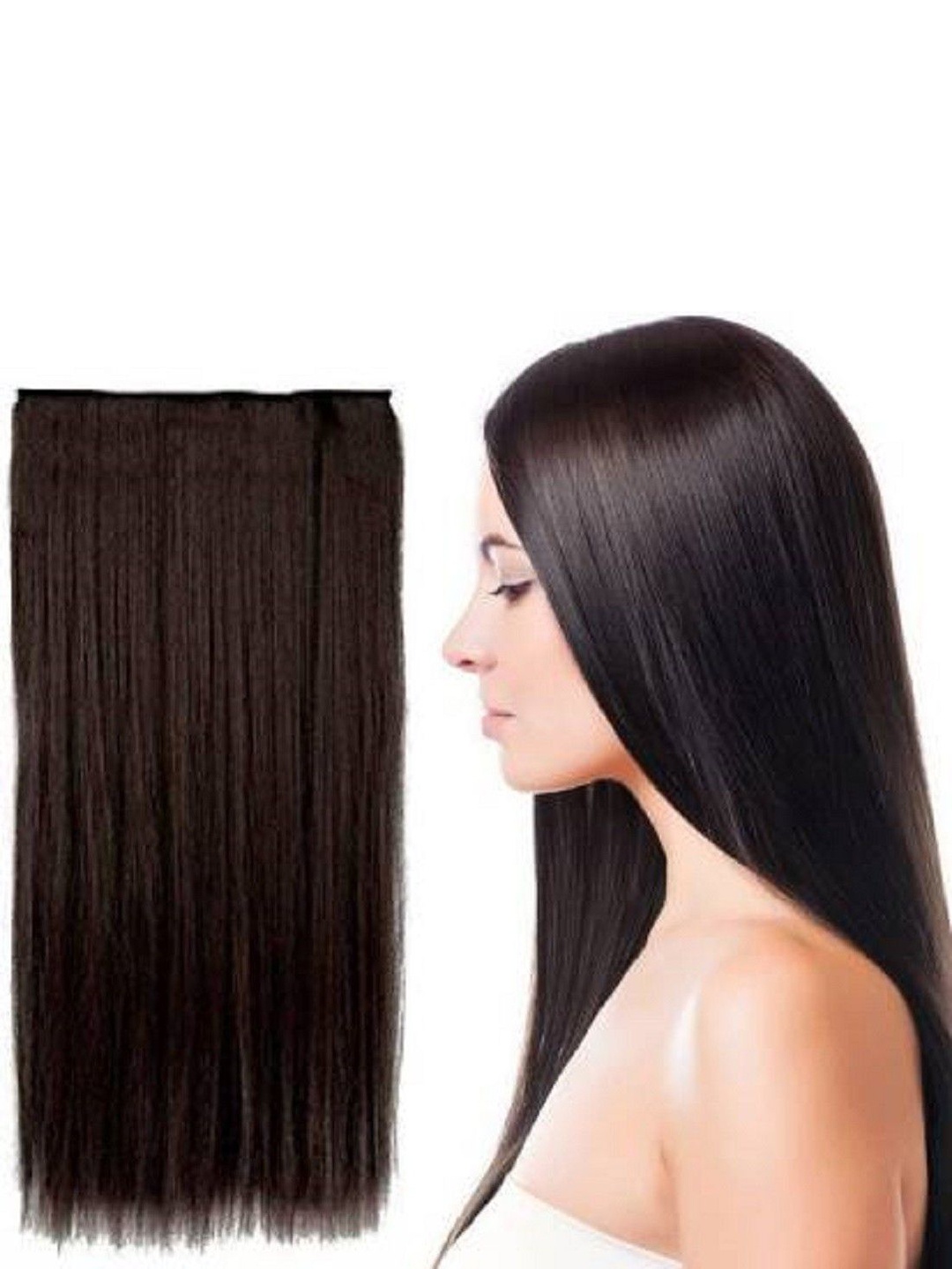 

SHENY Clip-In Locks Straight Hair Extension - Brown - 60 Cm