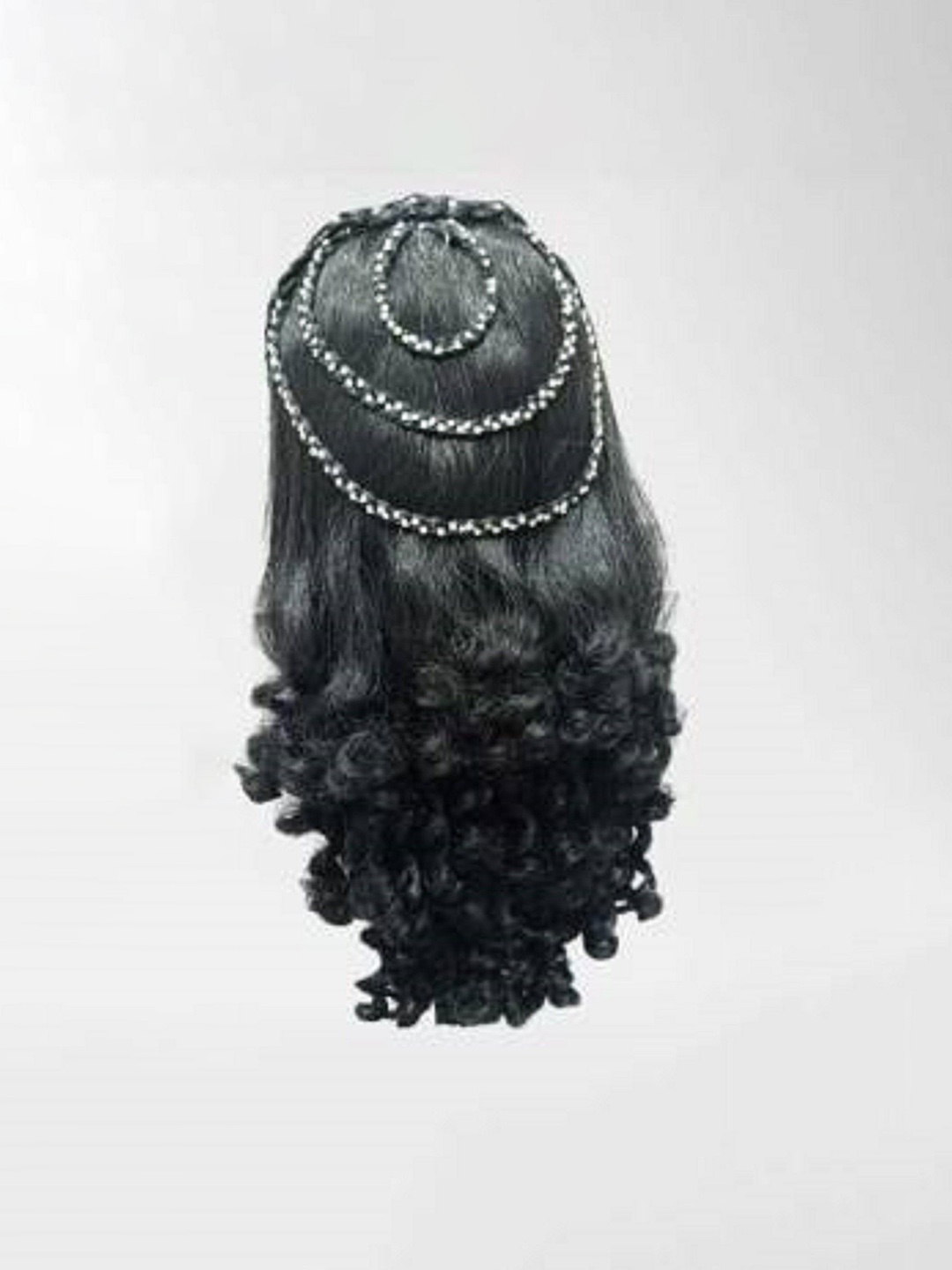 

ABRISH Clip In Locks Stone Studded Curly Hair Extension - Black - 24 Inch