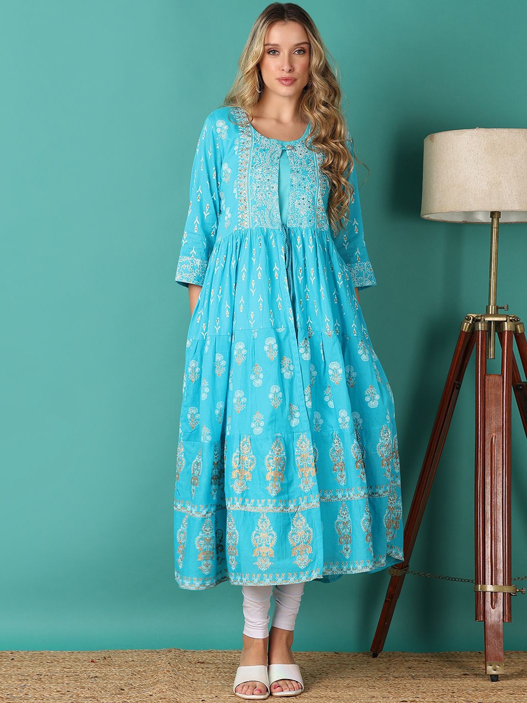 

V-Mart Women Ethnic Motifs Printed Kurta, Blue