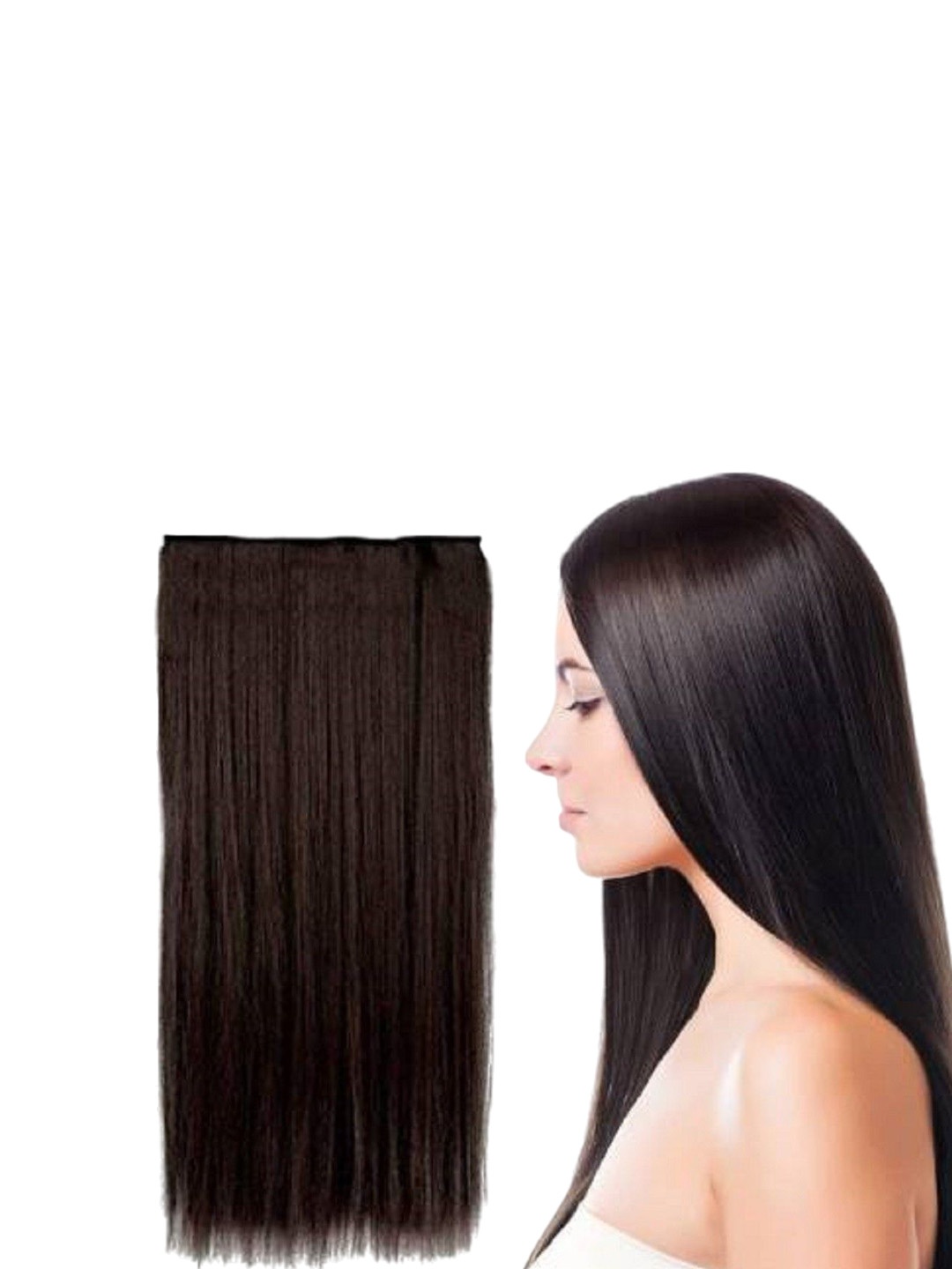 

HAVEREAM Clip-In Straight Locks Hair Extension - Brown - 24 Inch