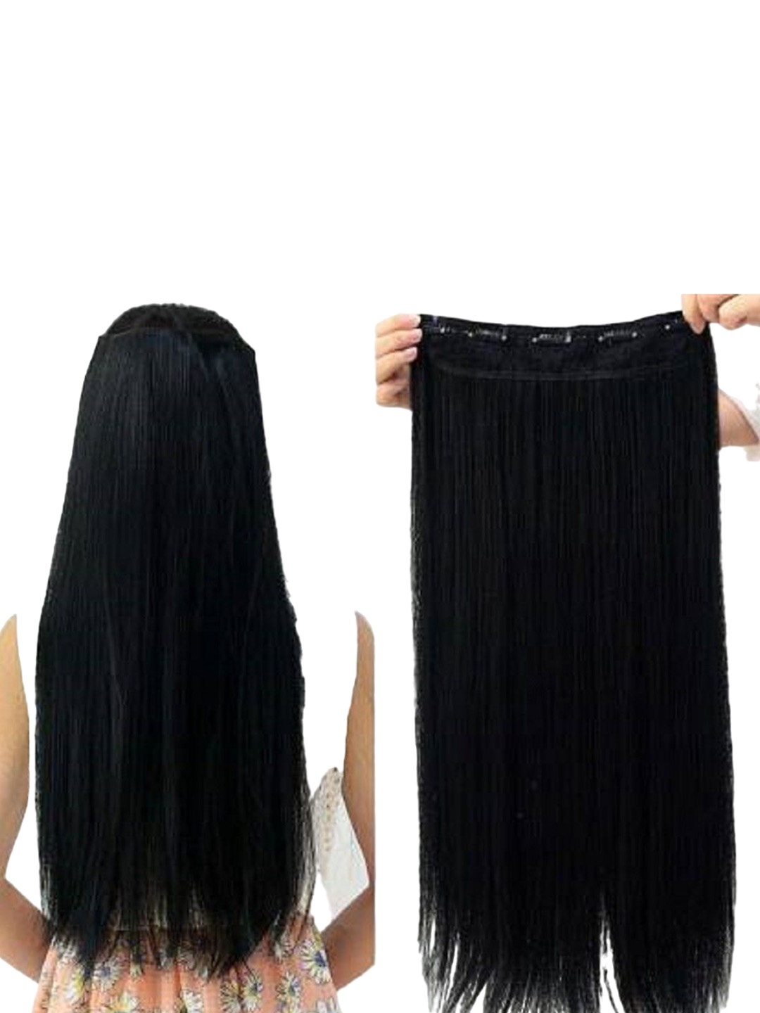 

HAVEREAM Clip-In Ponytail Straight Hair Extension - Black - 24 inch