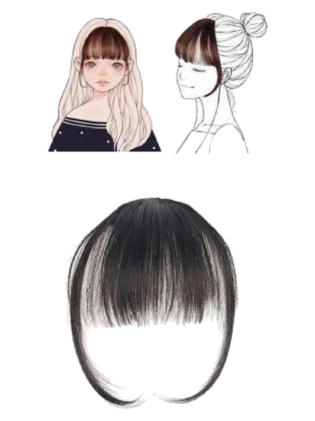 

SHENY Clip In Scalp Topper Straight Hair Extension - Black - 10 Inch