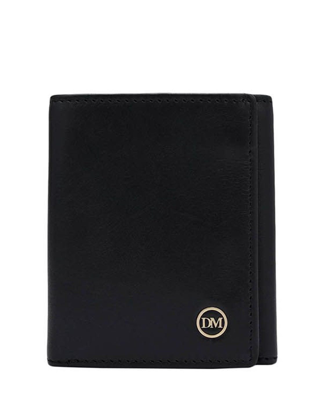 

Da Milano Men Solid Leather Two Fold Wallet, Black