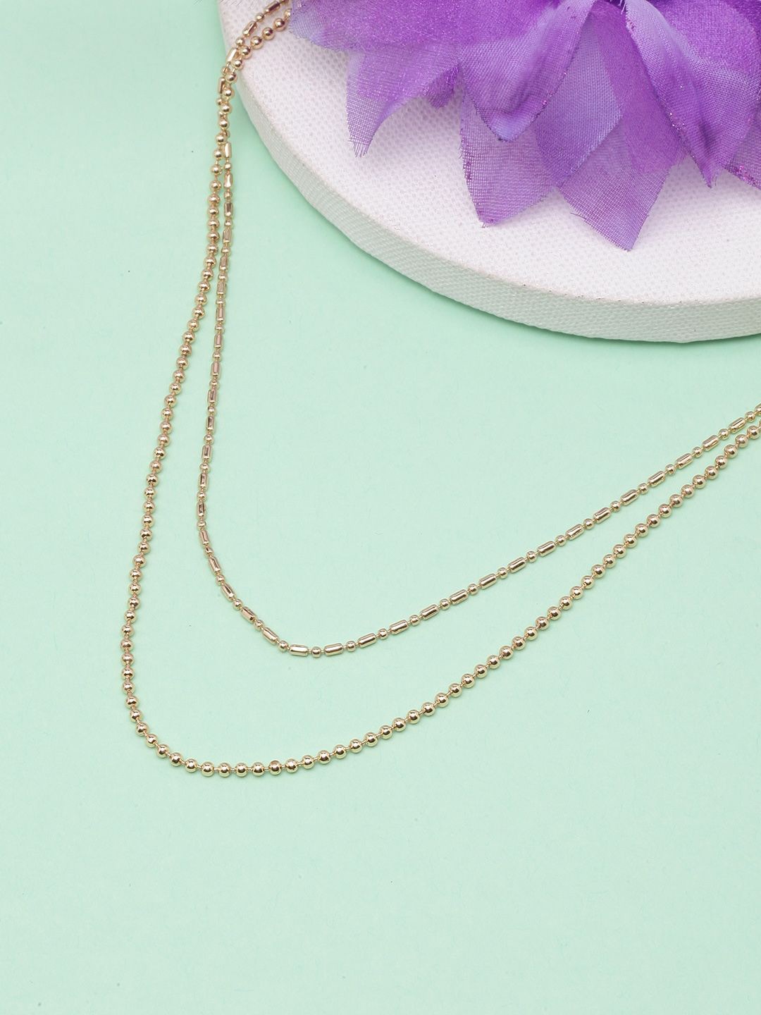 

KPOP Brass Gold-Plated Layered Necklace