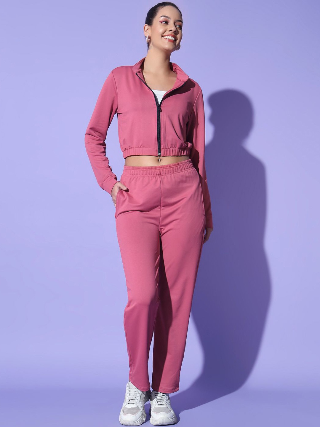 

GLITO Women Mid-Rise Tracksuits, Pink