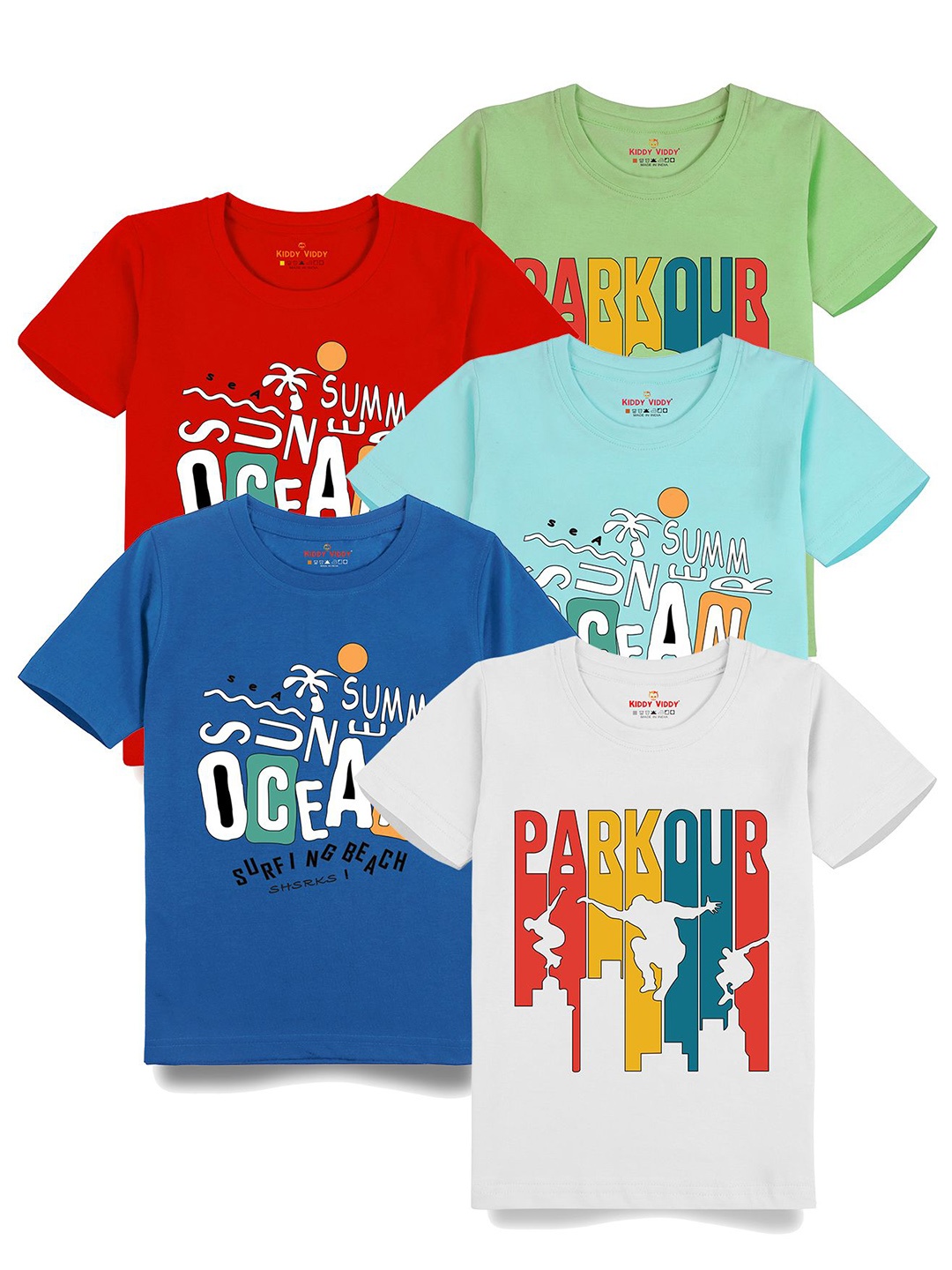 

AUSK Boys 5 Printed T-shirt, Red