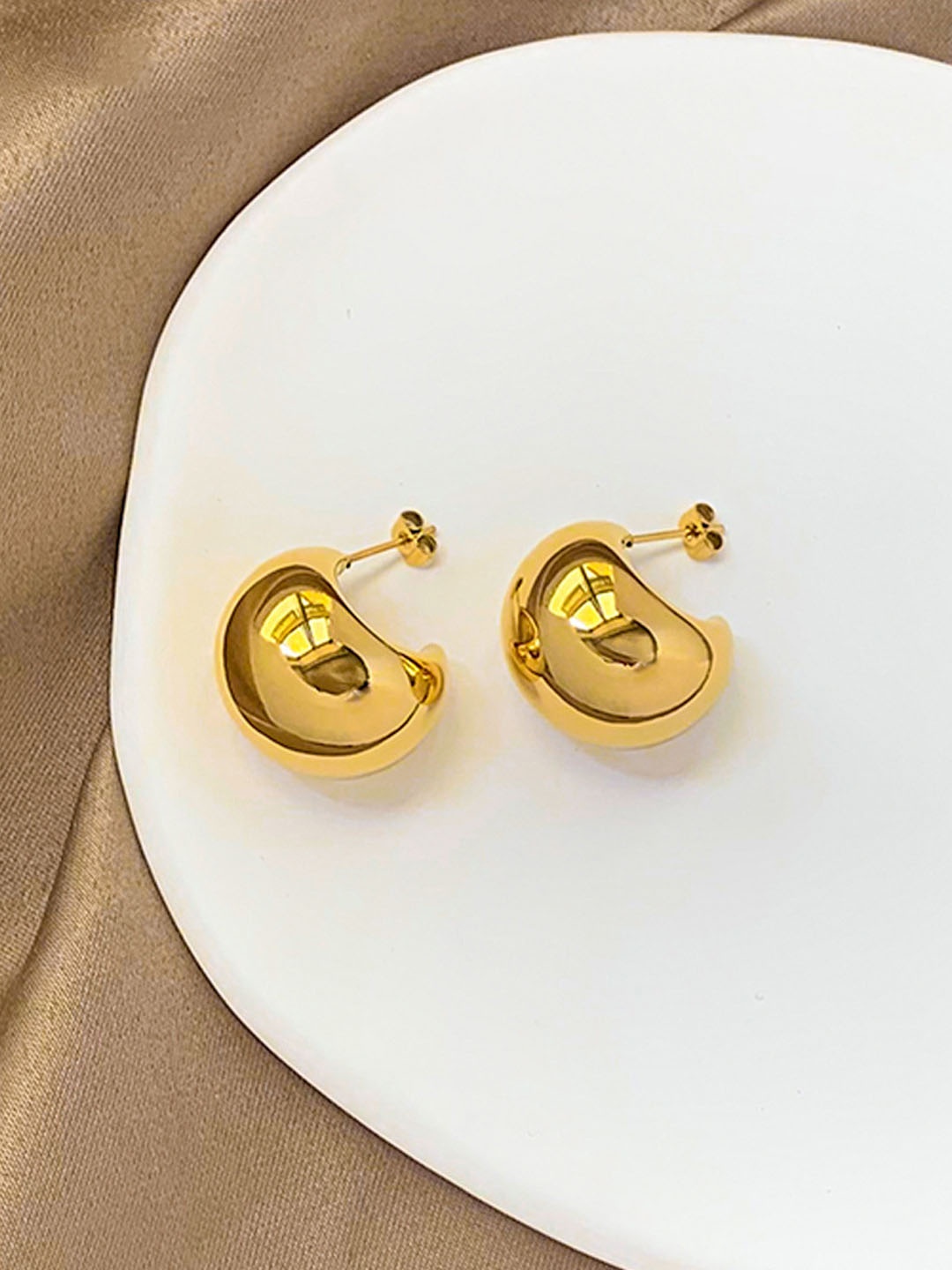 

Krelin Gold Plated Stainless Steel Classic Studs Earrings