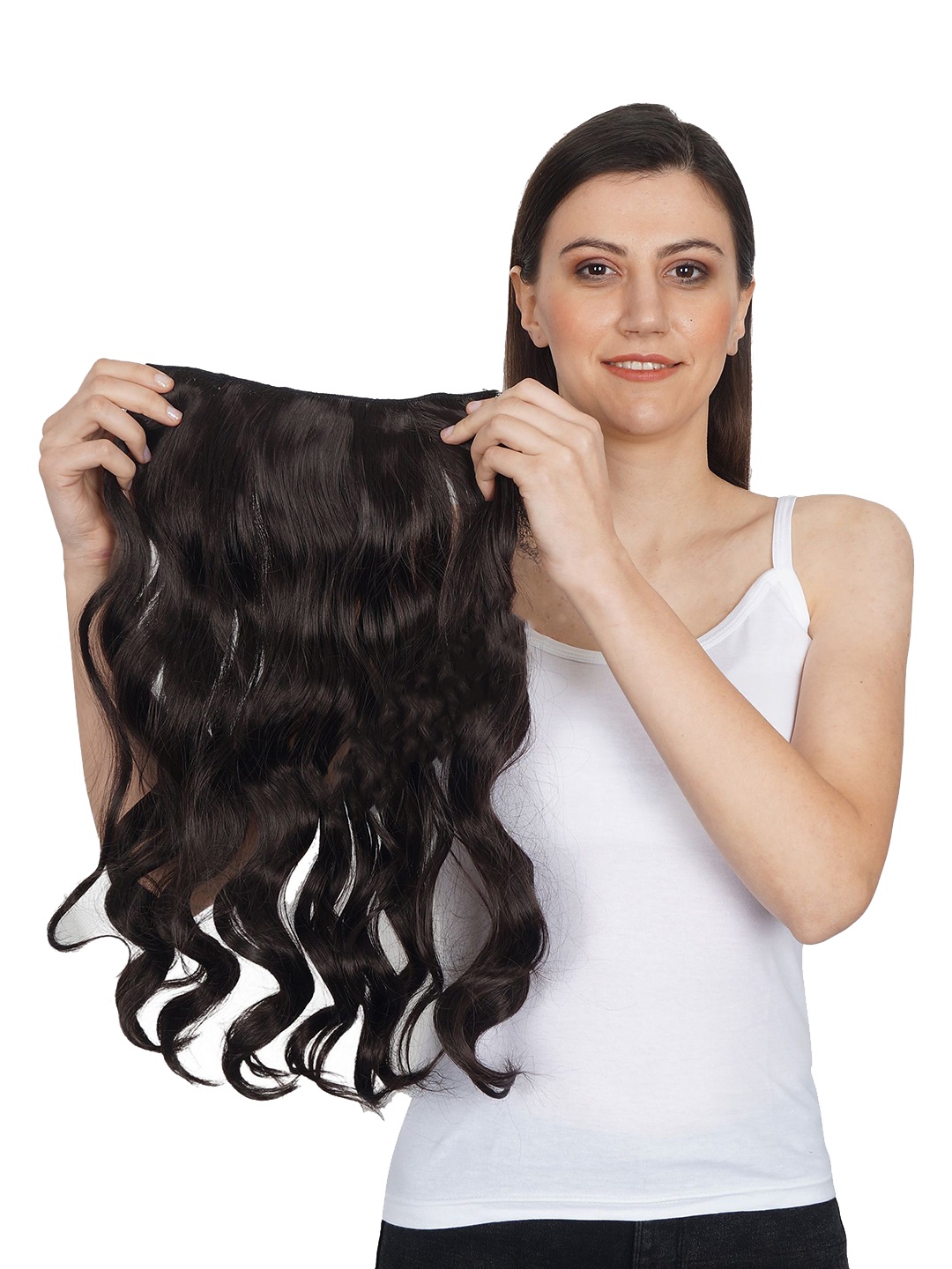 

HAVEREAM 5 Clip-On Wavy Hair Extension- Brown