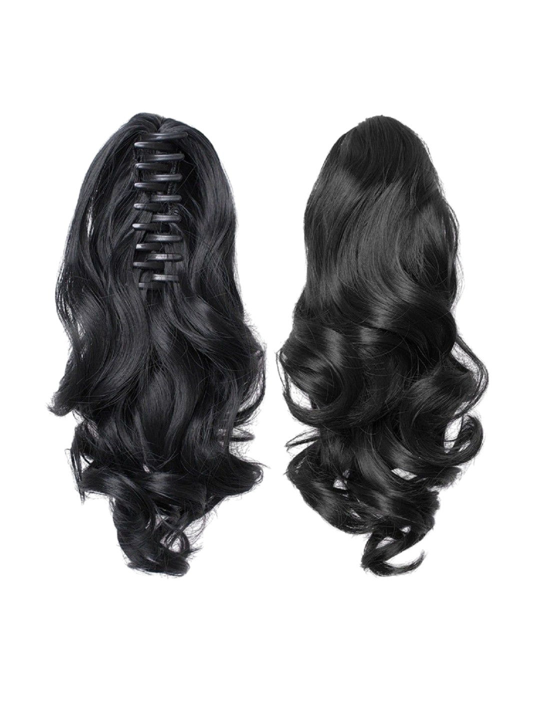 

HAVEREAM Clip In Wavy Claw Ponytail Hair Extension - Brown - 22 Inch, Black