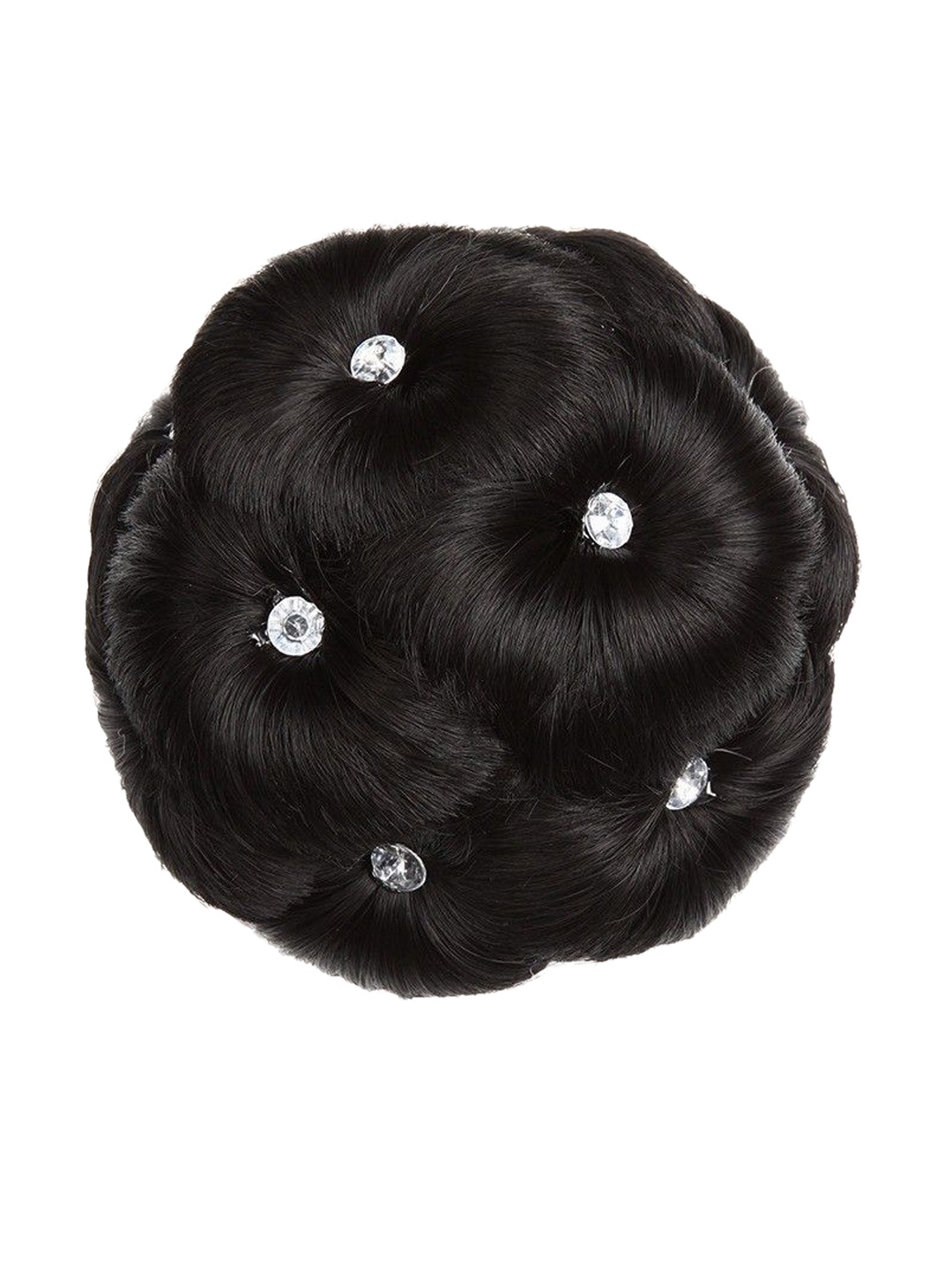 

HAVEREAM Embellished Curly Hair Bun Extension - Black