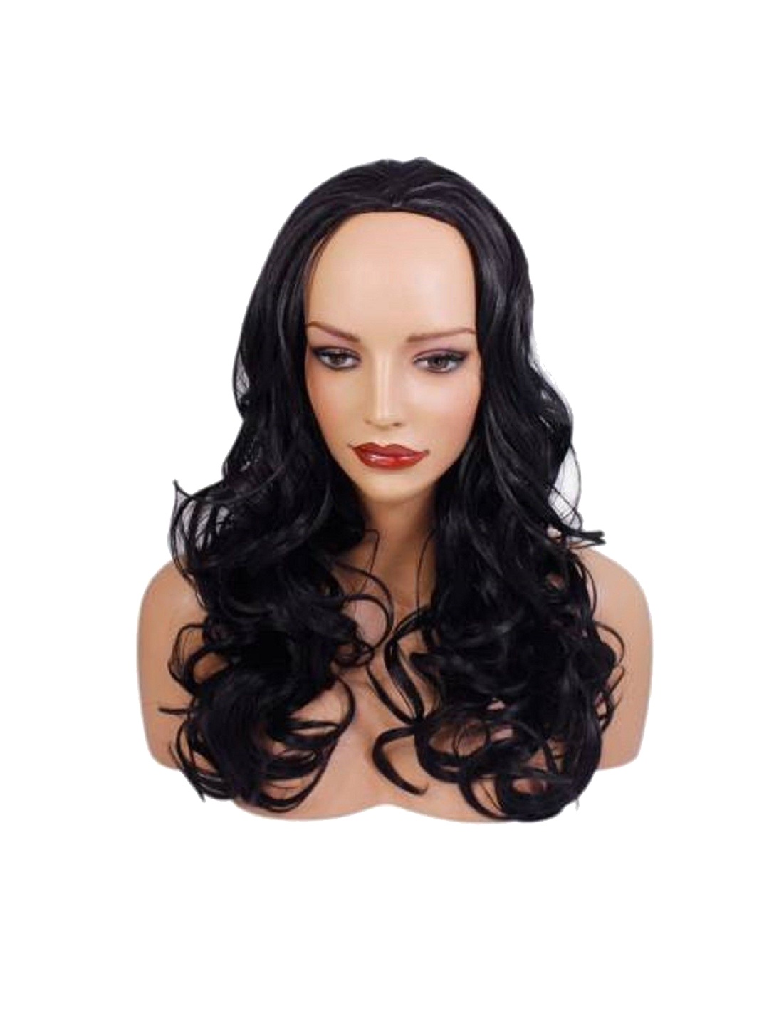 

ABRISH Halo Curly Toupee Hair Extension - Black - 24 Inch