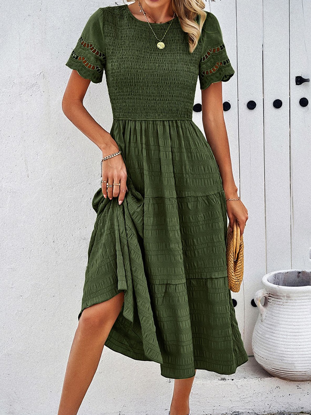 

StyleCast A-Line women Midi Dress, Green