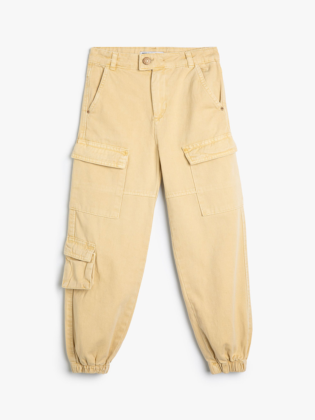 

Koton Girls Solid Regular Fit Joggers Trousers, Beige