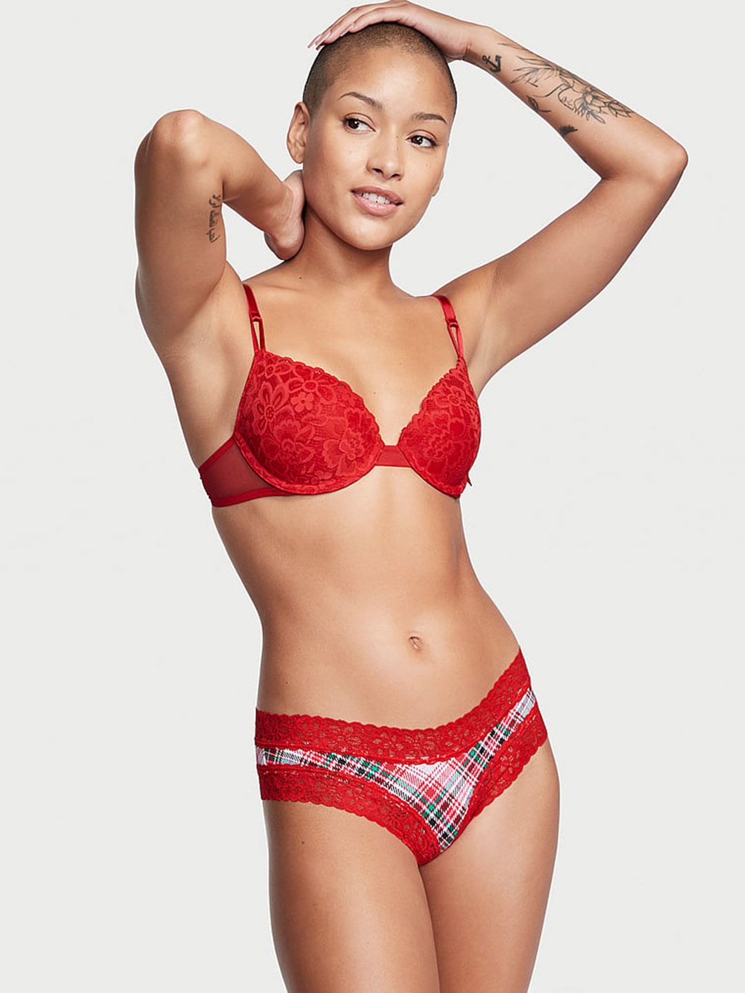 

Victoria's Secret Women Lace Basic Brief, Red