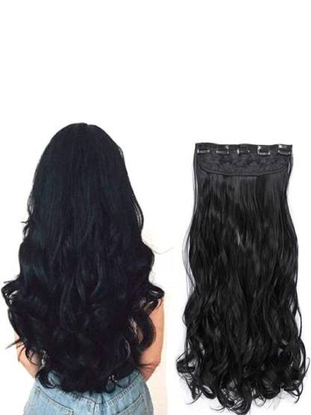 

SHENY Clip-In Wavy Locks Hair Extension - Black - 61 Cm