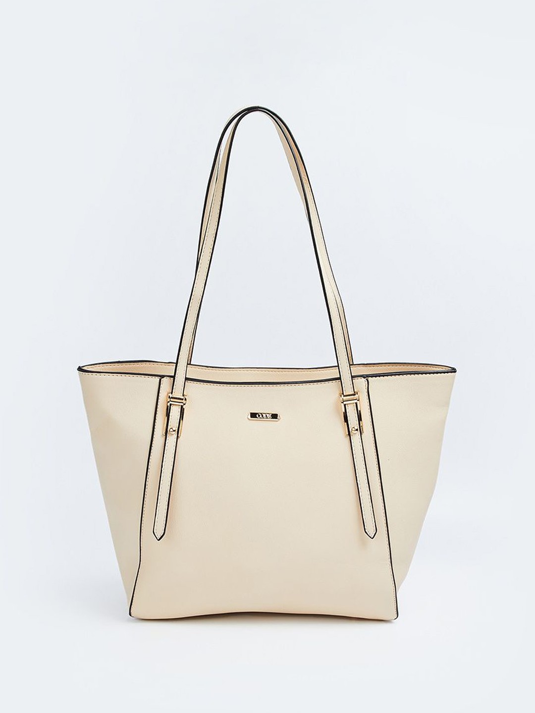 

CODE by Lifestyle Solid Oversized Shoulder Bag, Beige
