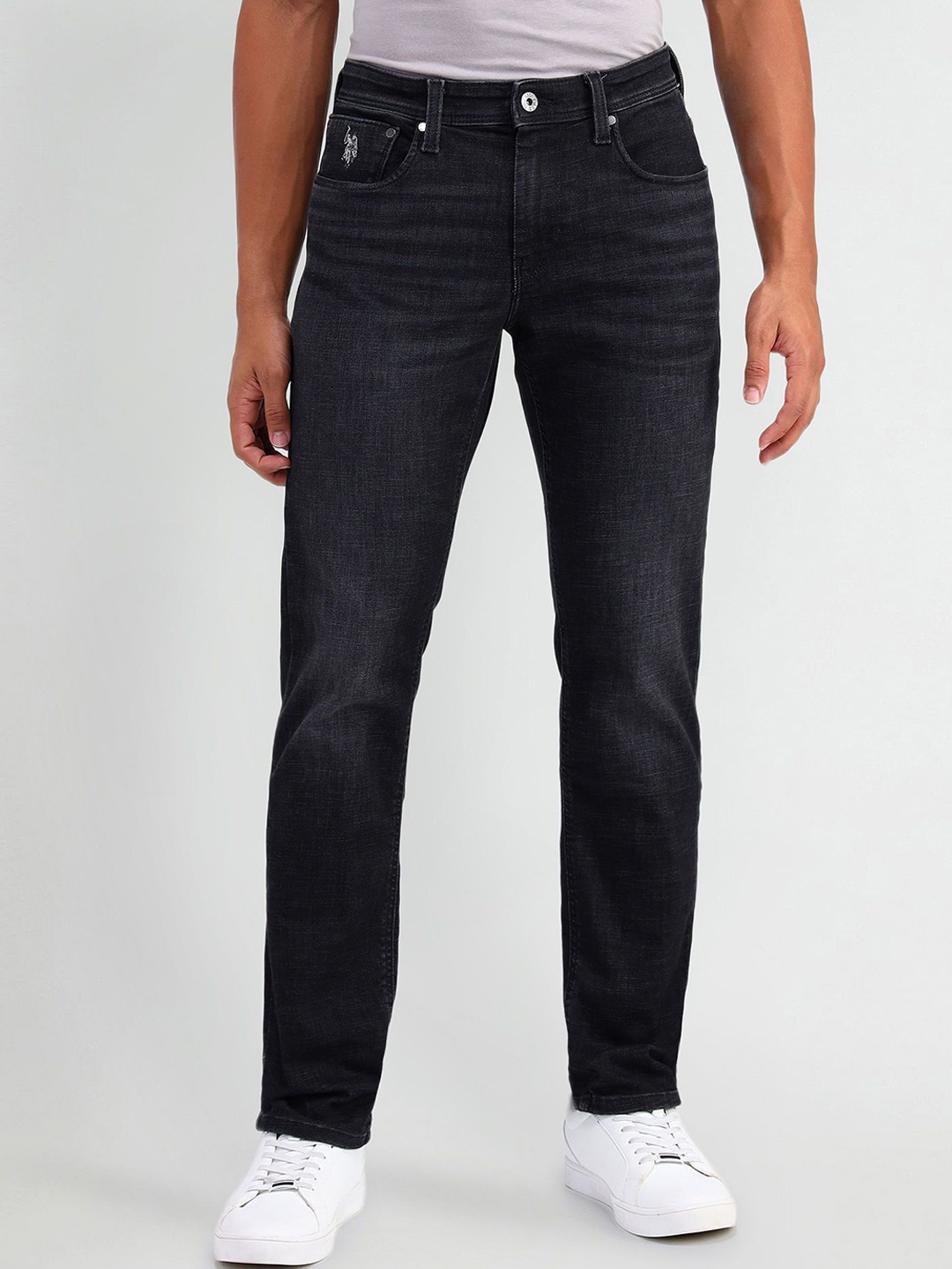 

U.S. Polo Assn. Denim Co. Men Mid-Rise Light Fade Jeans, Black