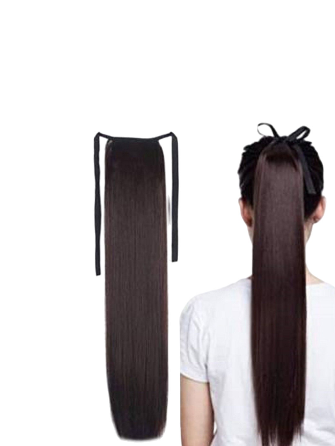 

HAVEREAM Clip-In Waterproof Straight Ponytail Hair Extension - Brown - 24 Inch