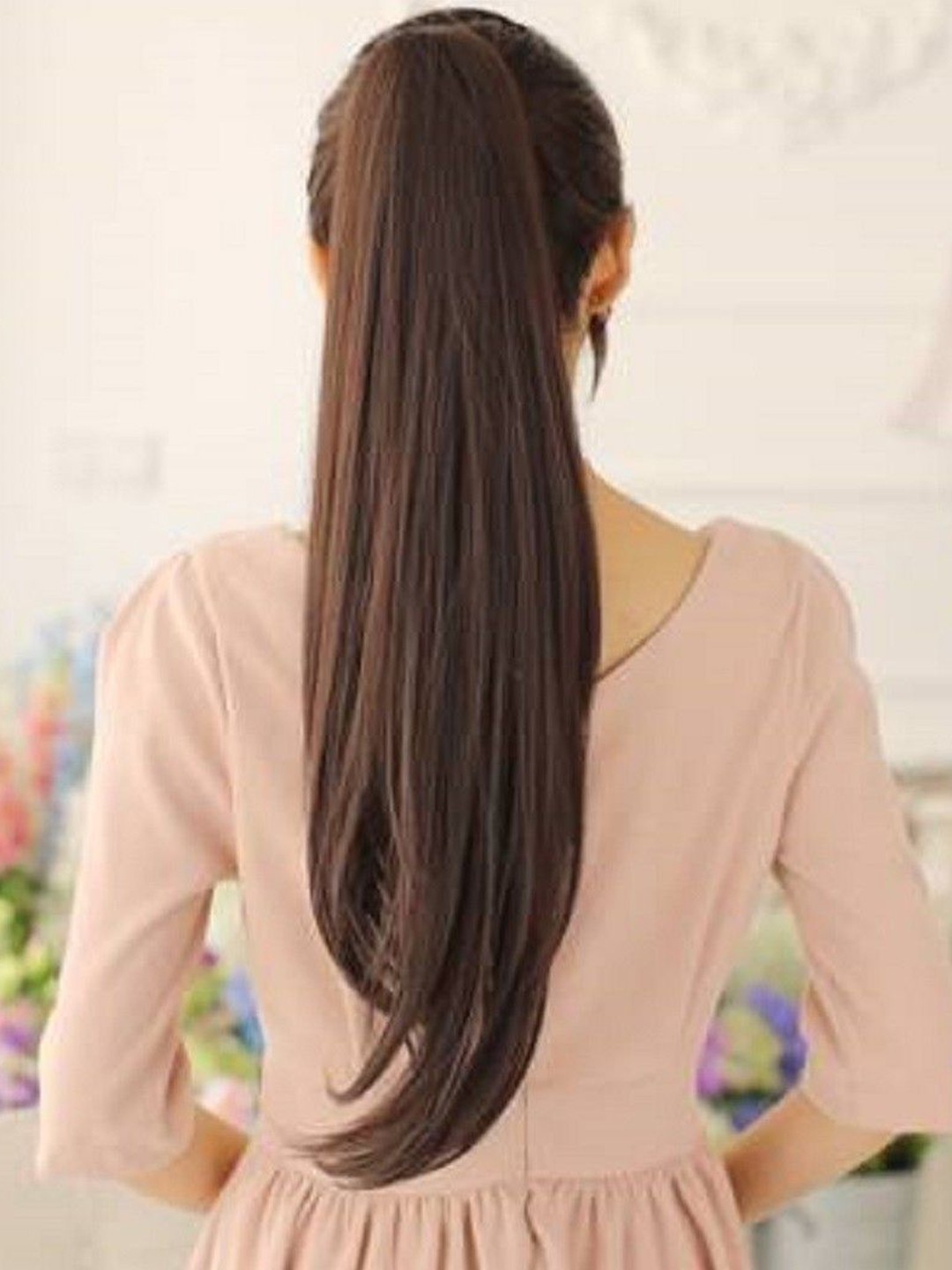 

HAVEREAM Clip In Ponytail Straight Hair Extensions - Brown - 24 Inch