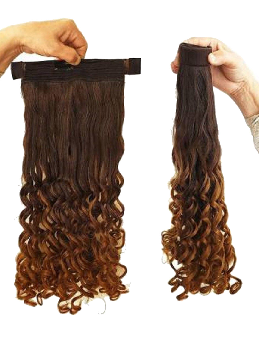 

HAVEREAM Tape In Ponytail Curly Hair Extension - Ombre Black - 24 Inch