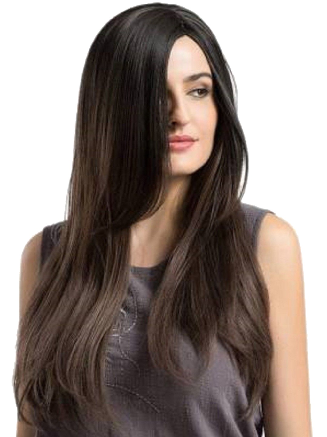 

ABRISH Clip In Locks Straight Hair Extension 24Inch - Brown