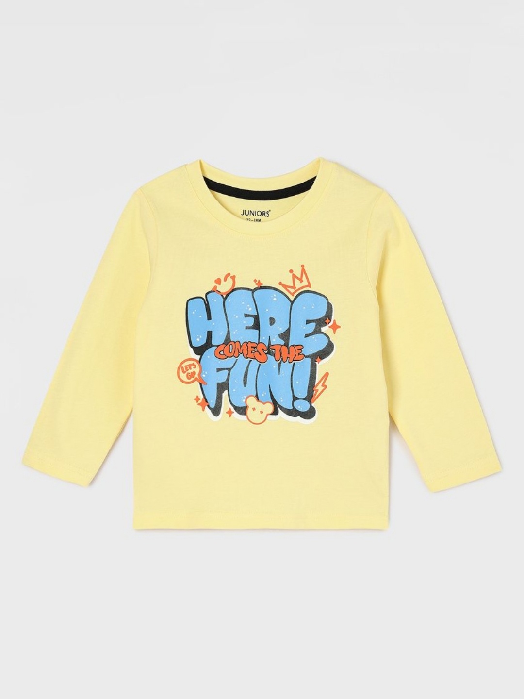 

Juniors by Lifestyle Boys Typography Printed Round Neck Cotton T-shirt, Yellow