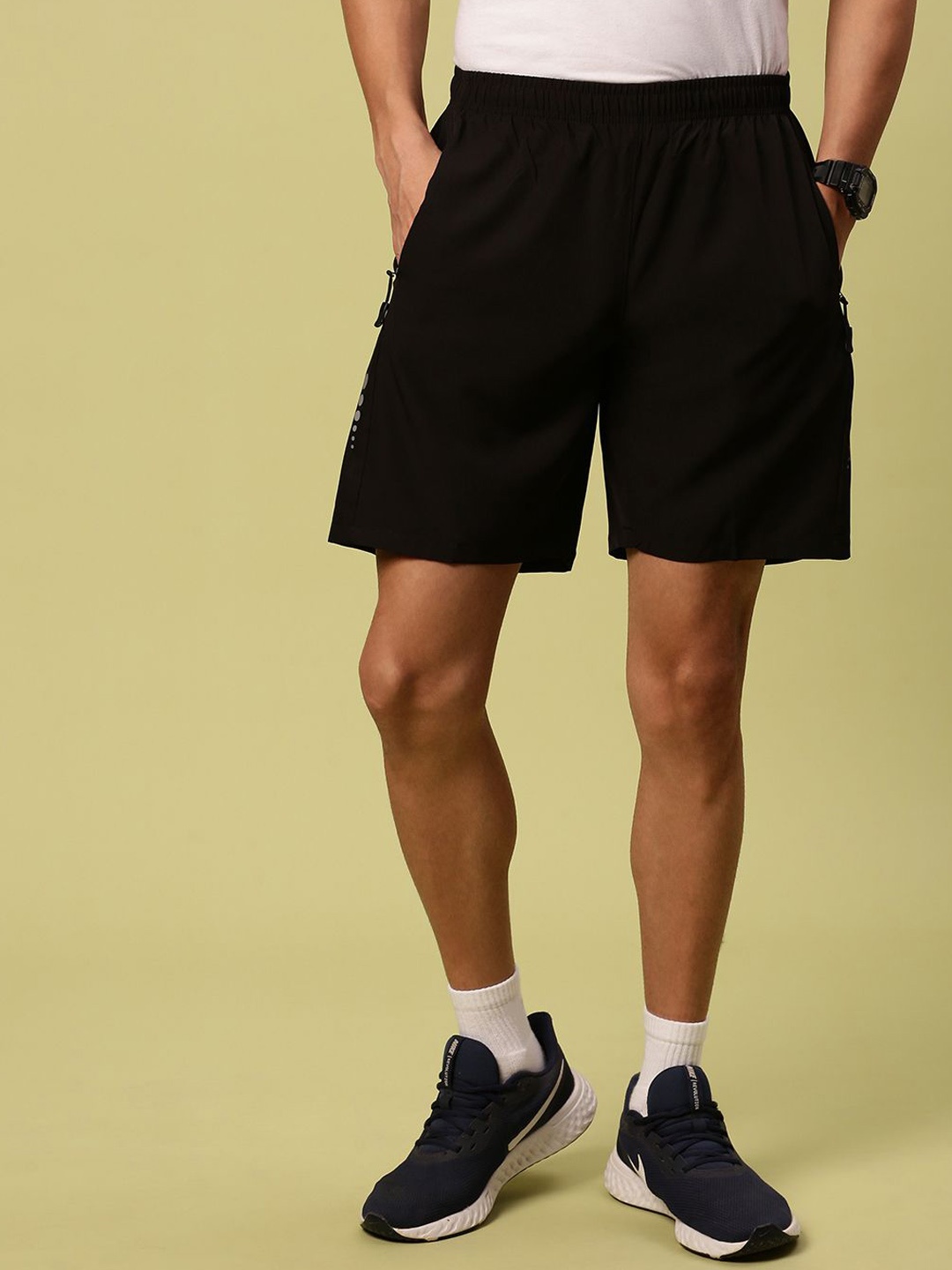 

Urban Dog Men Running Regular Fit Sports Shorts, Black