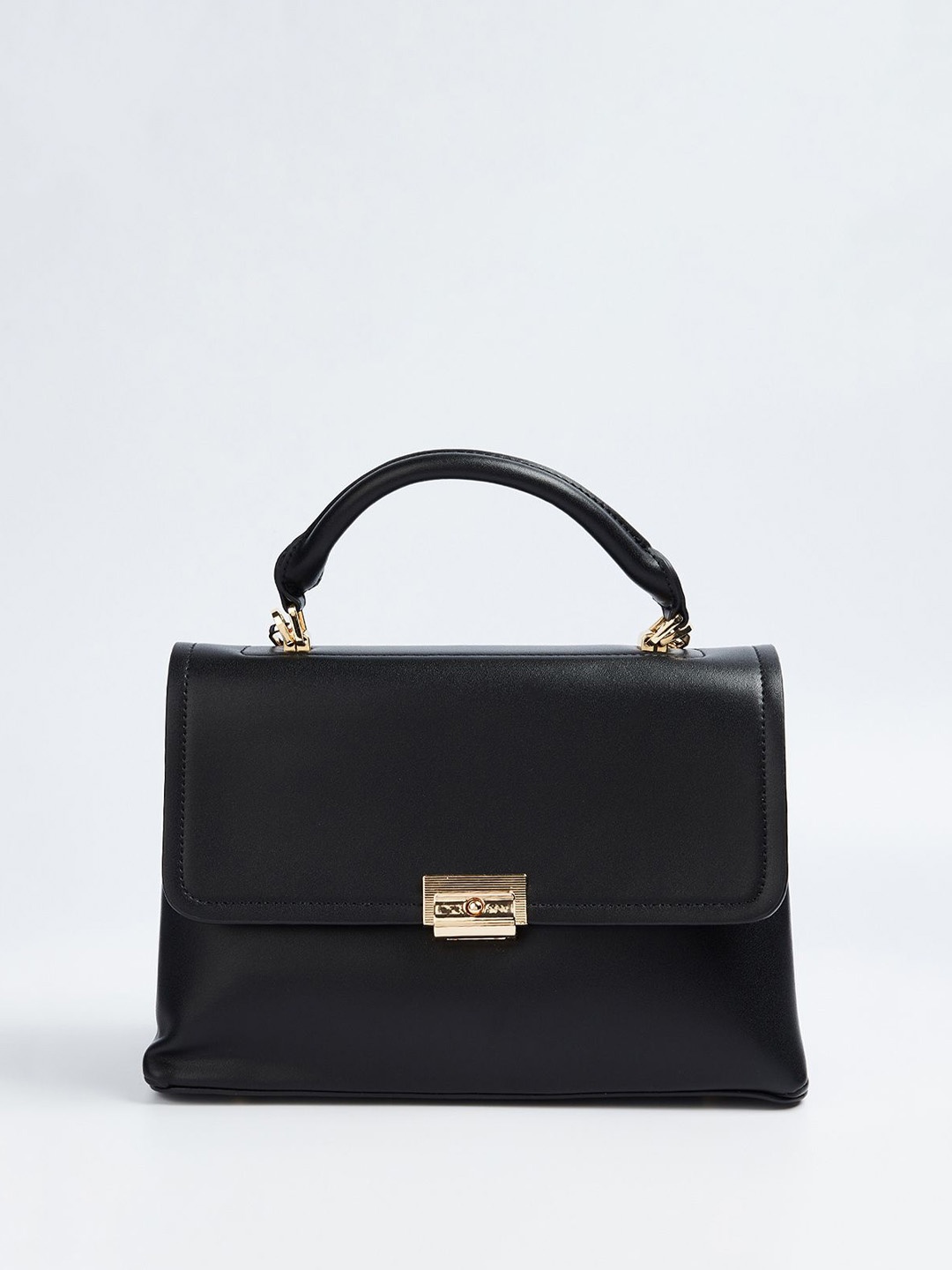 

Ginger by Lifestyle Women PU Structured Handheld Bag, Black