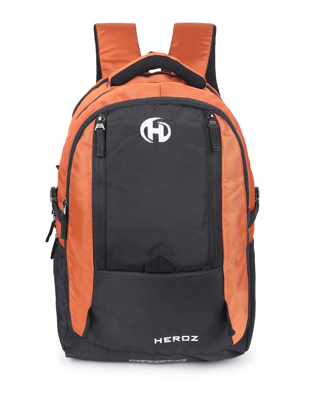 

HEROZ Brand Logo Up To 18 Inch Colourblocked Backpacks, Rust