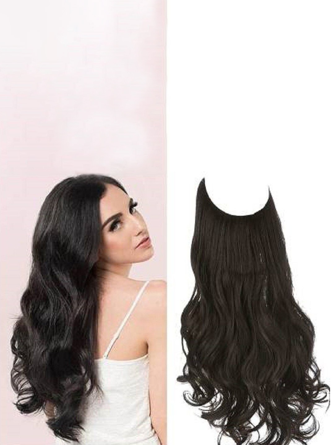 

HAVEREAM Halo Wavy Locks Hair Extension- Brown - 24 Inch