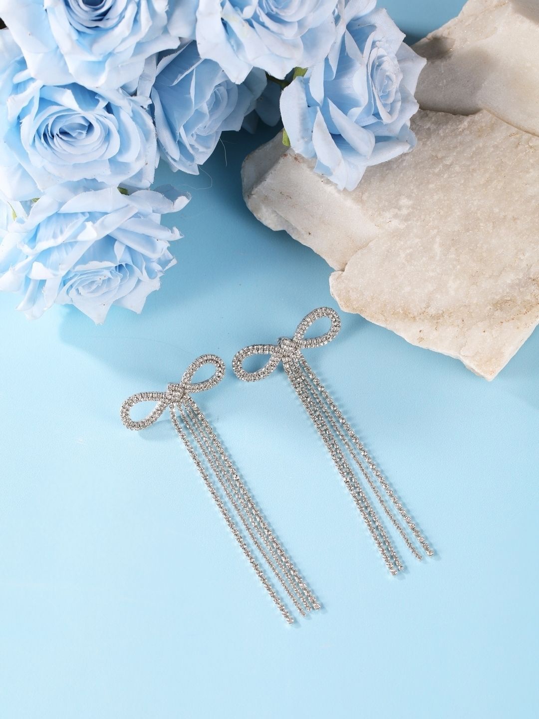 

KPOP Silver-Plated Contemporary Drop Earrings
