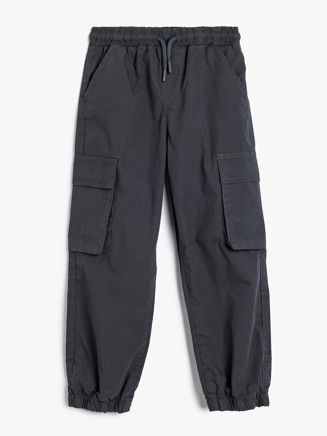 

Koton Boys Pure Cotton Cargo Joggers, Charcoal