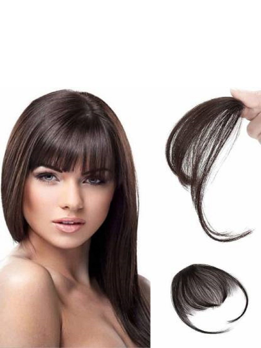 

HAVEREAM Clip-In Straight Scalp Topper - Brown - 8 Inch