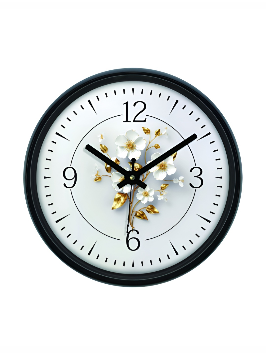 

RANDOM Printed Round Shaped Sweep Silent Movement Contemporary Wall Clock, White
