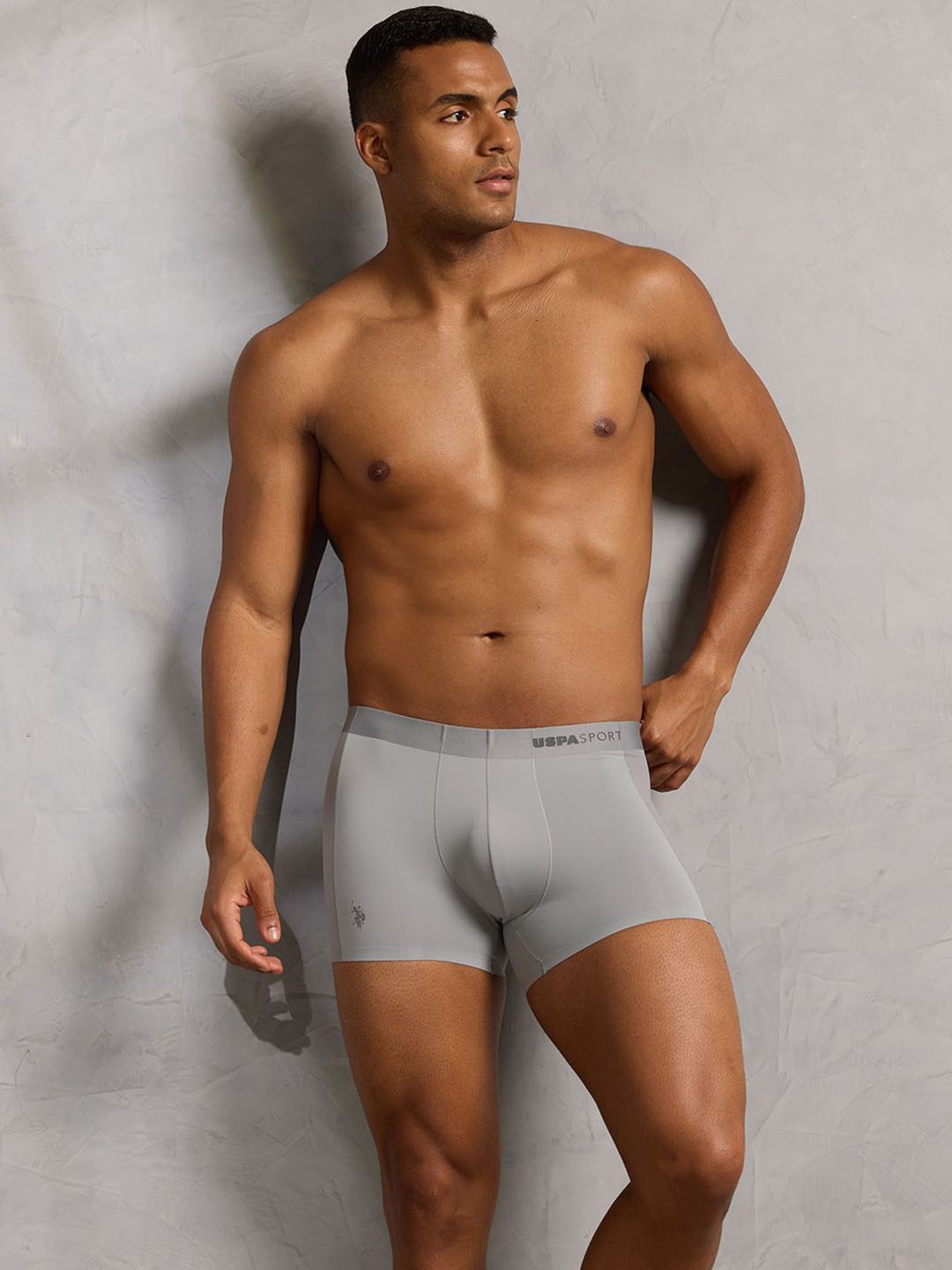

U.S. Polo Assn. High Stretch Sports Trunks -RT004-003-PL, Grey