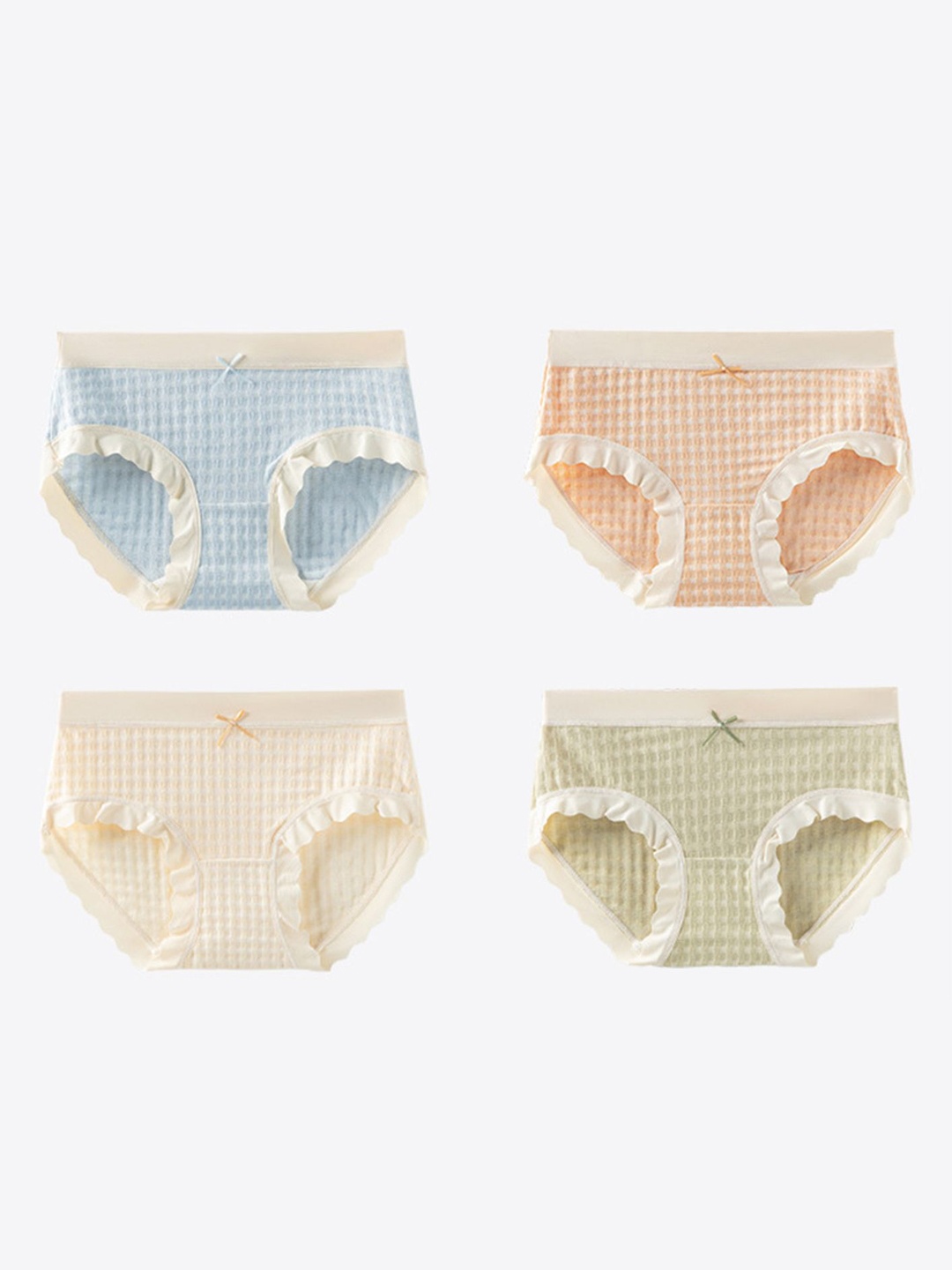 

LULU & SKY Pack of 4 Patterned Mid-Rise Hipster Brief 571904-MULTI-1, Blue