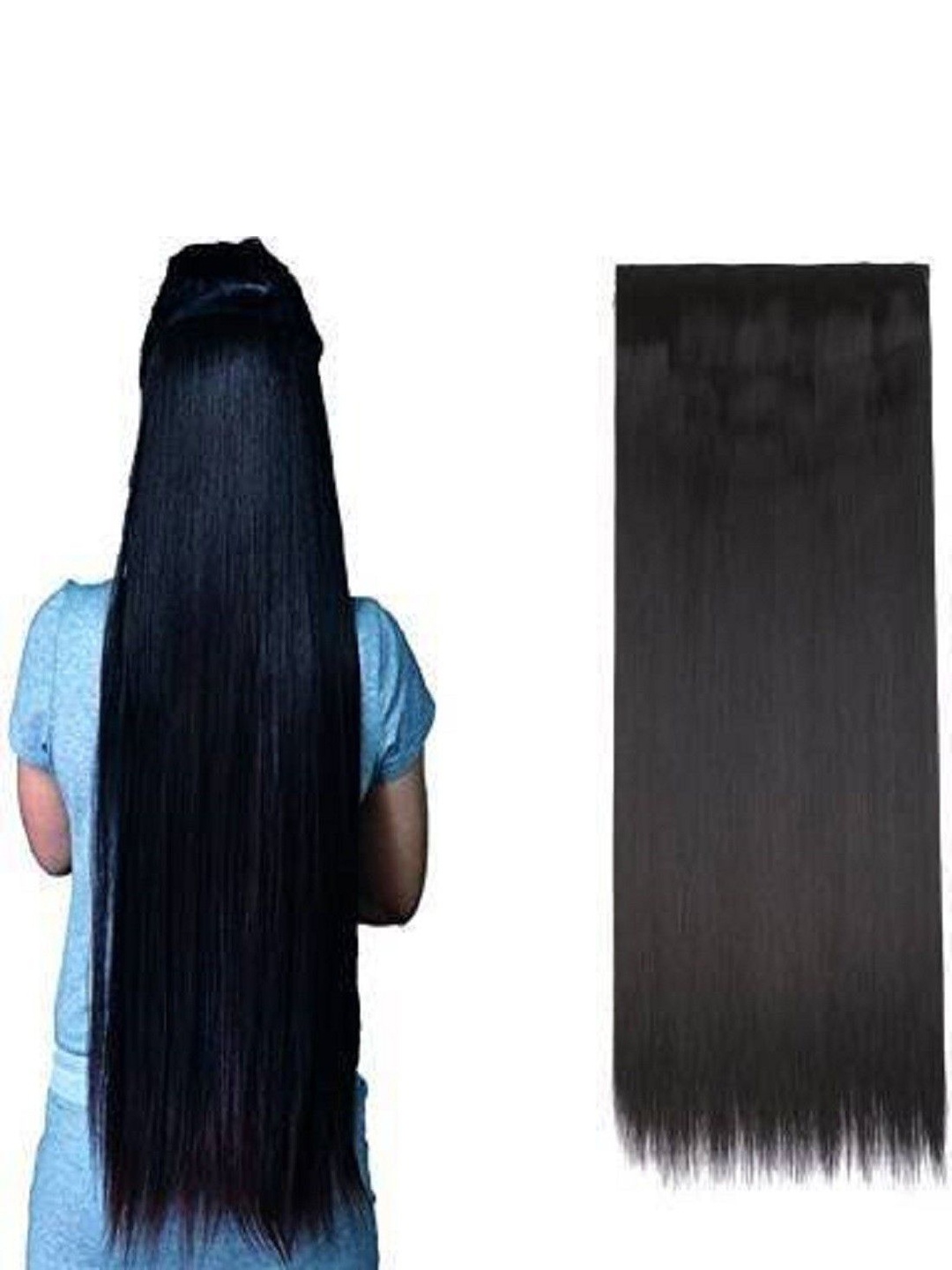 

SHENY Clip-In Straight Locks Hair Extension - Black - 61 Cm