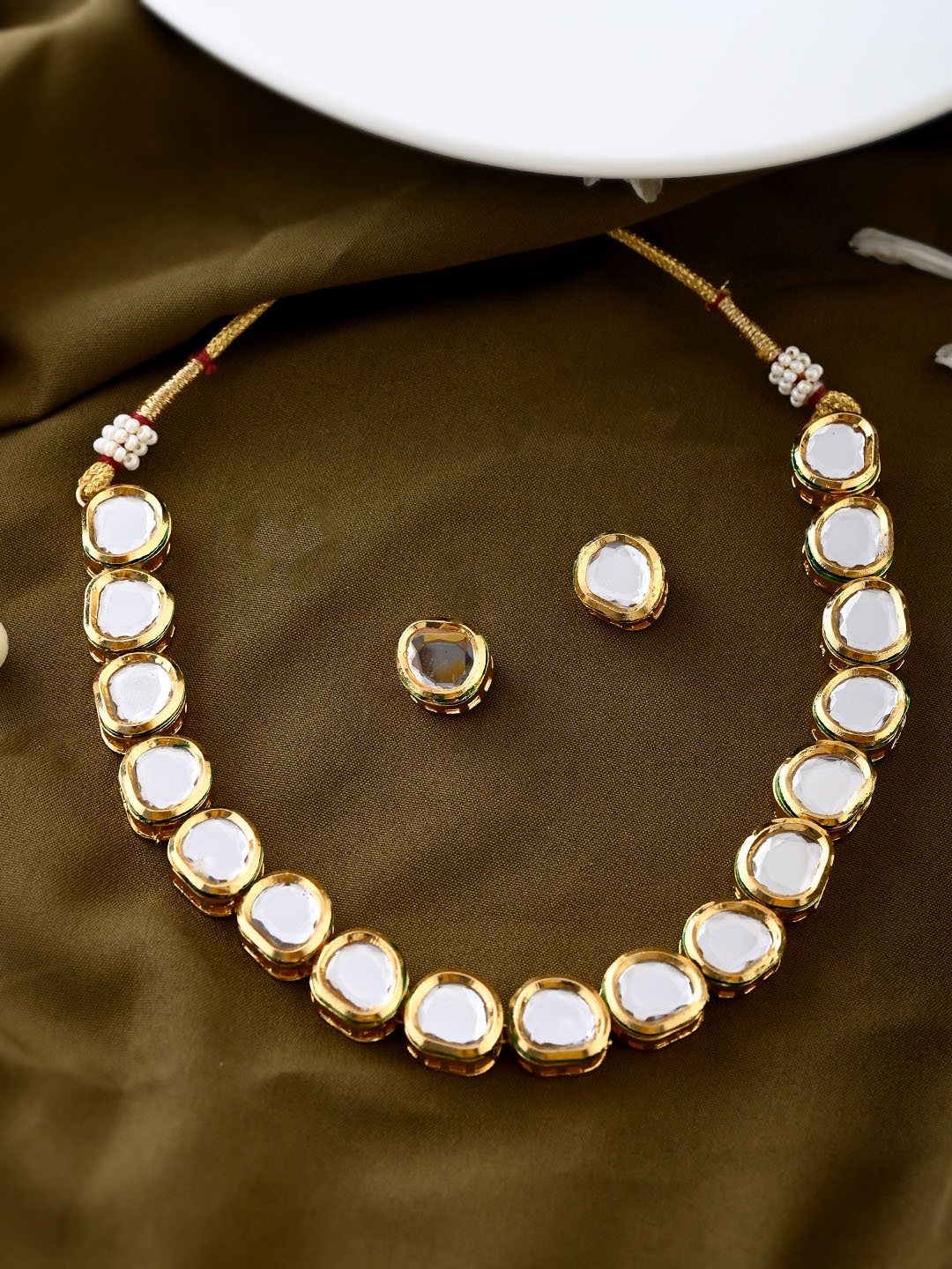 

Shoshaa Gold Plated Kundan-Studded Jewellery Set