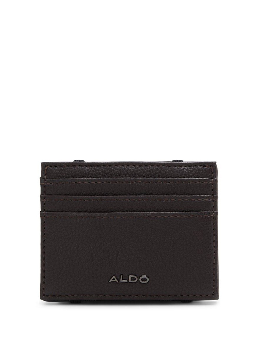 

ALDO Men Textured Card Holder, Brown