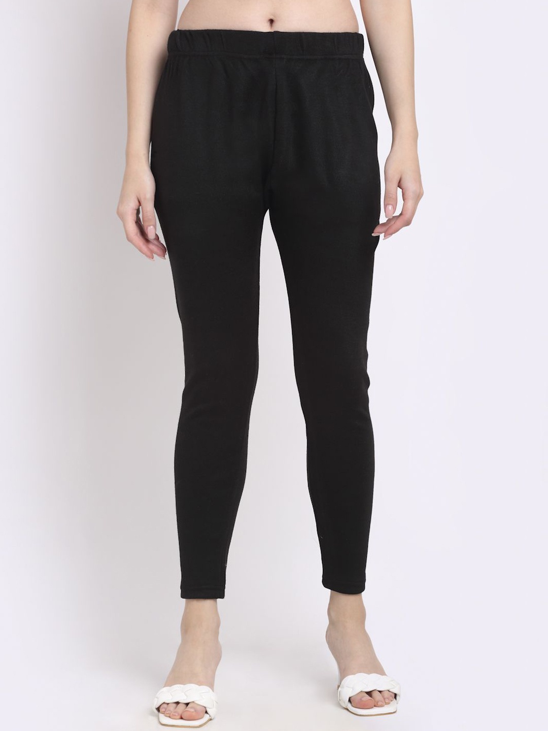 

TAG 7 Women Wool Ankle-Length Leggings, Black