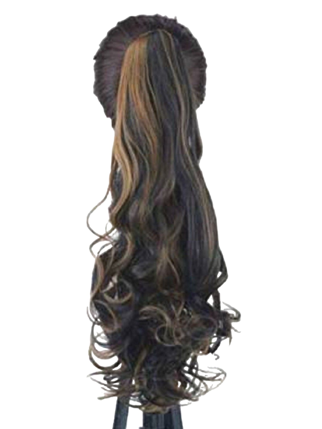 

HAVEREAM Clip In Ponytail Highlighted Curly Hair Extension - Black - 24 Inch