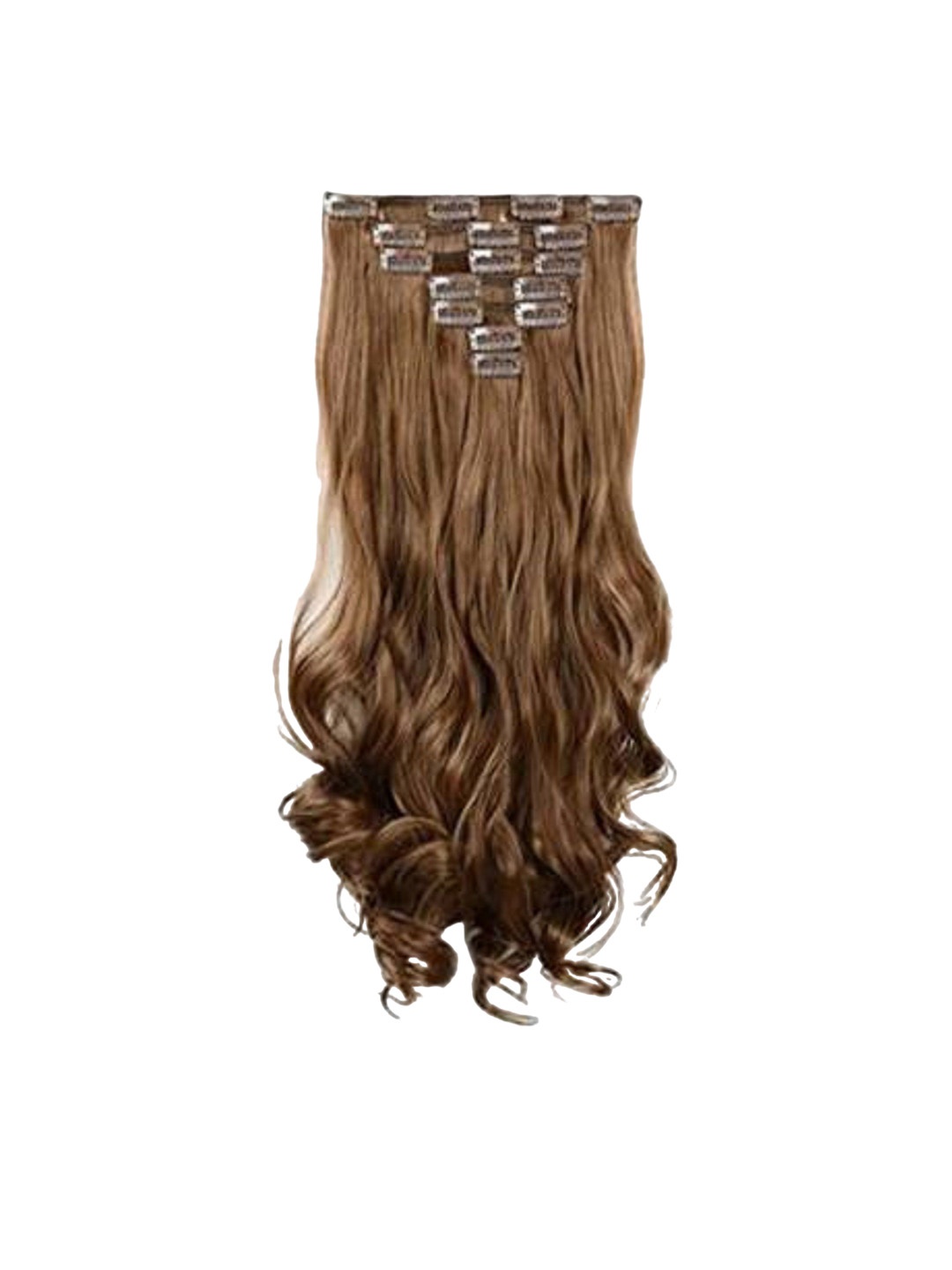 

ABRISH Clip In Locks Wavy Hair Extension - Brown - 24 Inch