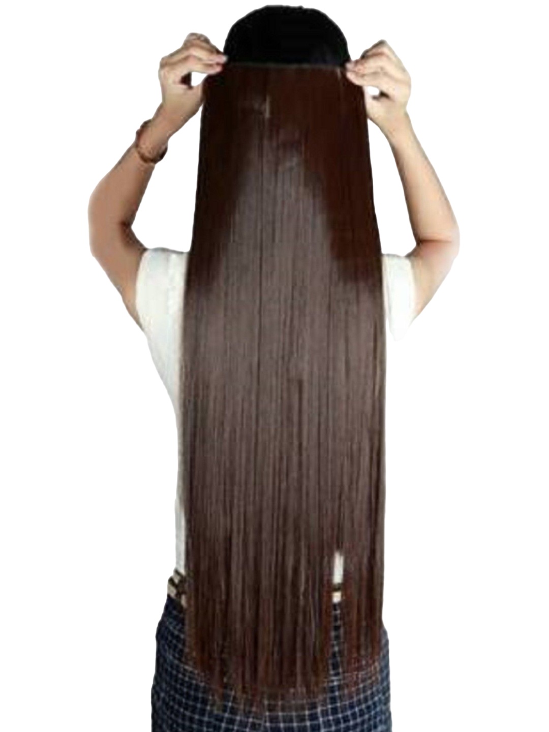 

ABRISH Clip-In Straight Locks Hair Extension - Brown - 24 Inch